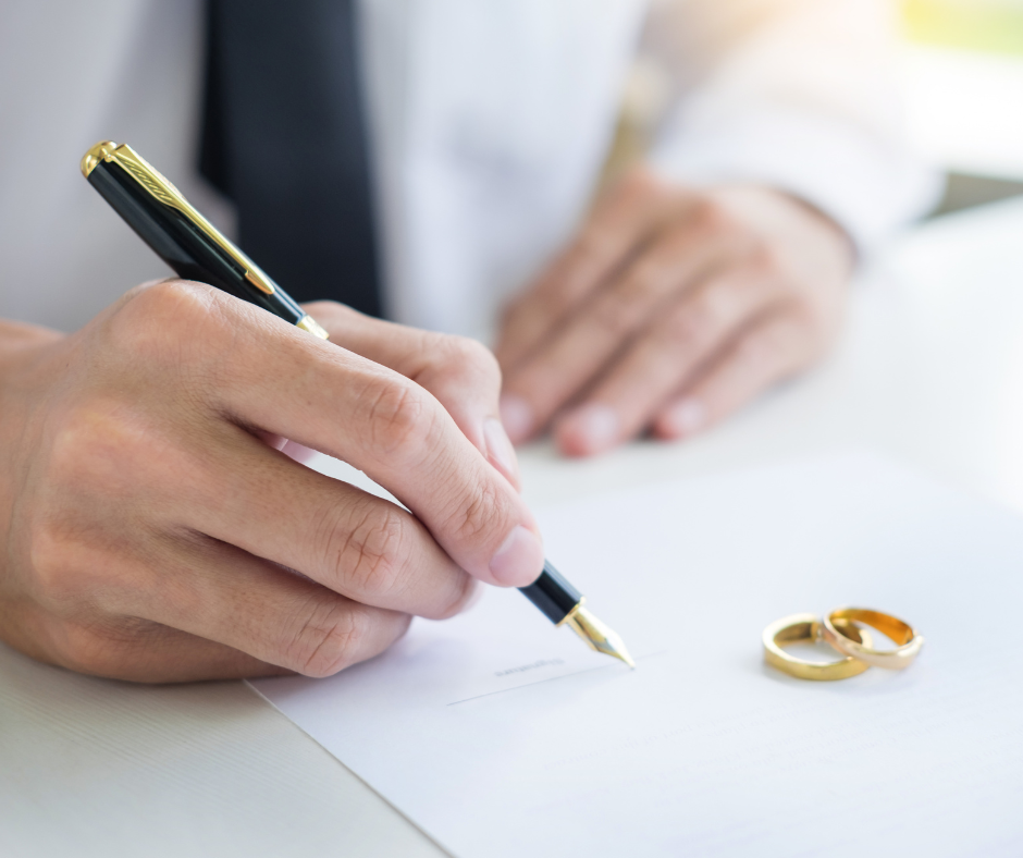 Signing Divorce Agreement